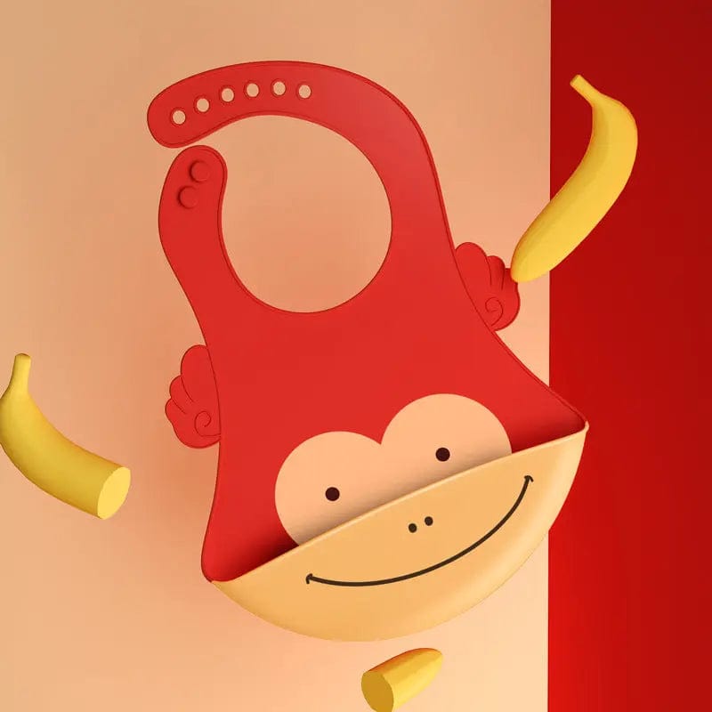 Bavoir en silicone animaux