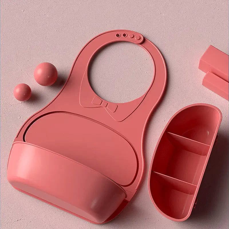 Bavoir Bébé en Silicone Nœud Papillon