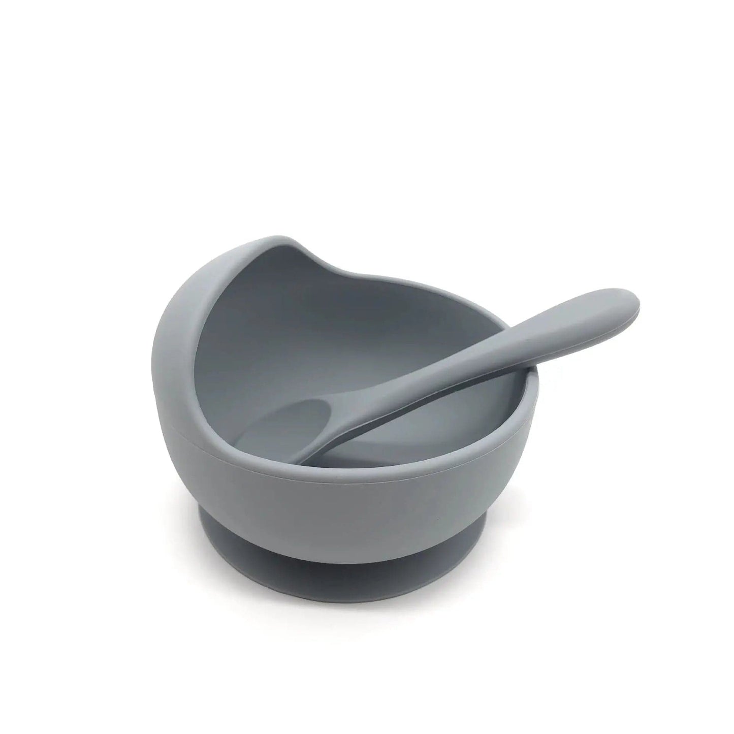 Bol et cuillère en silicone à ventouse