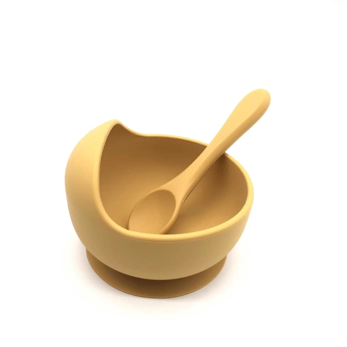 Bol et cuillère en silicone à ventouse