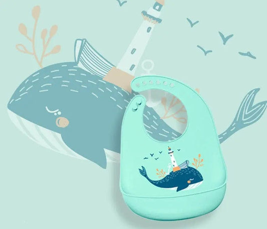 Bavoir en silicone animaux