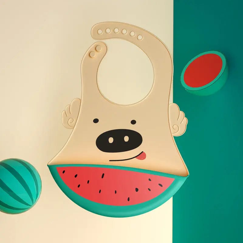 Bavoir en silicone animaux