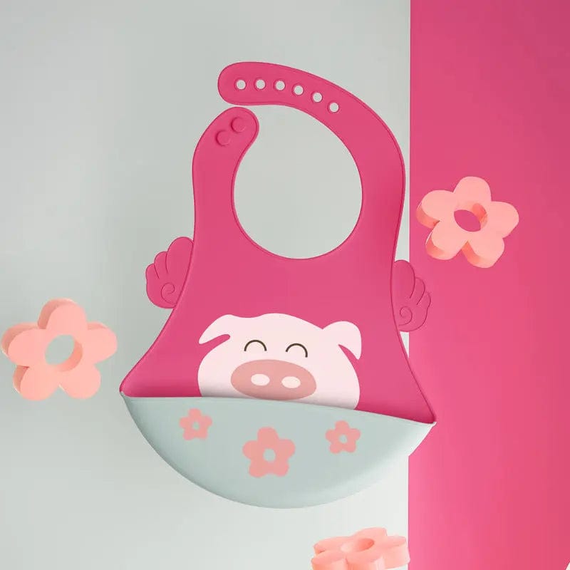 Bavoir en silicone animaux