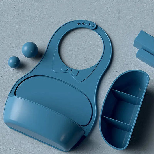 Bavoir Bébé en Silicone Nœud Papillon