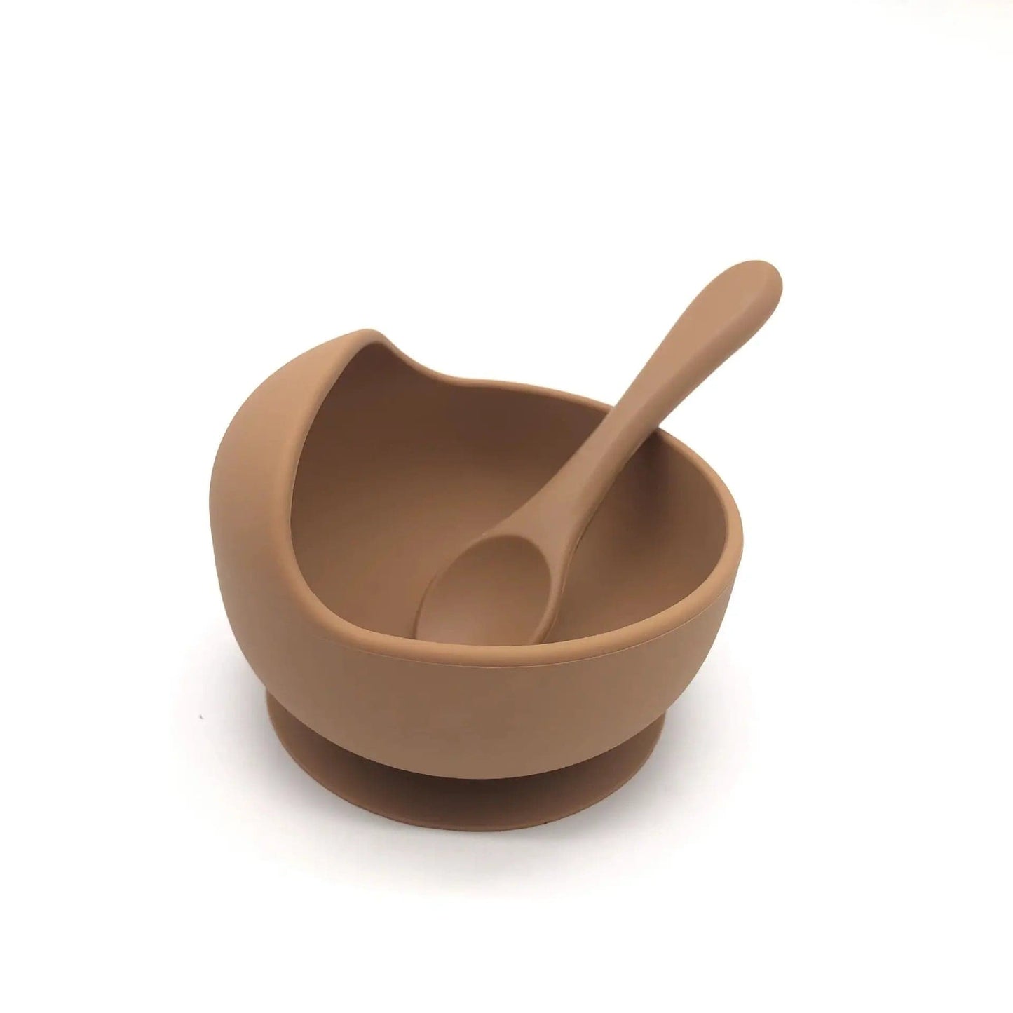 Bol et cuillère en silicone à ventouse