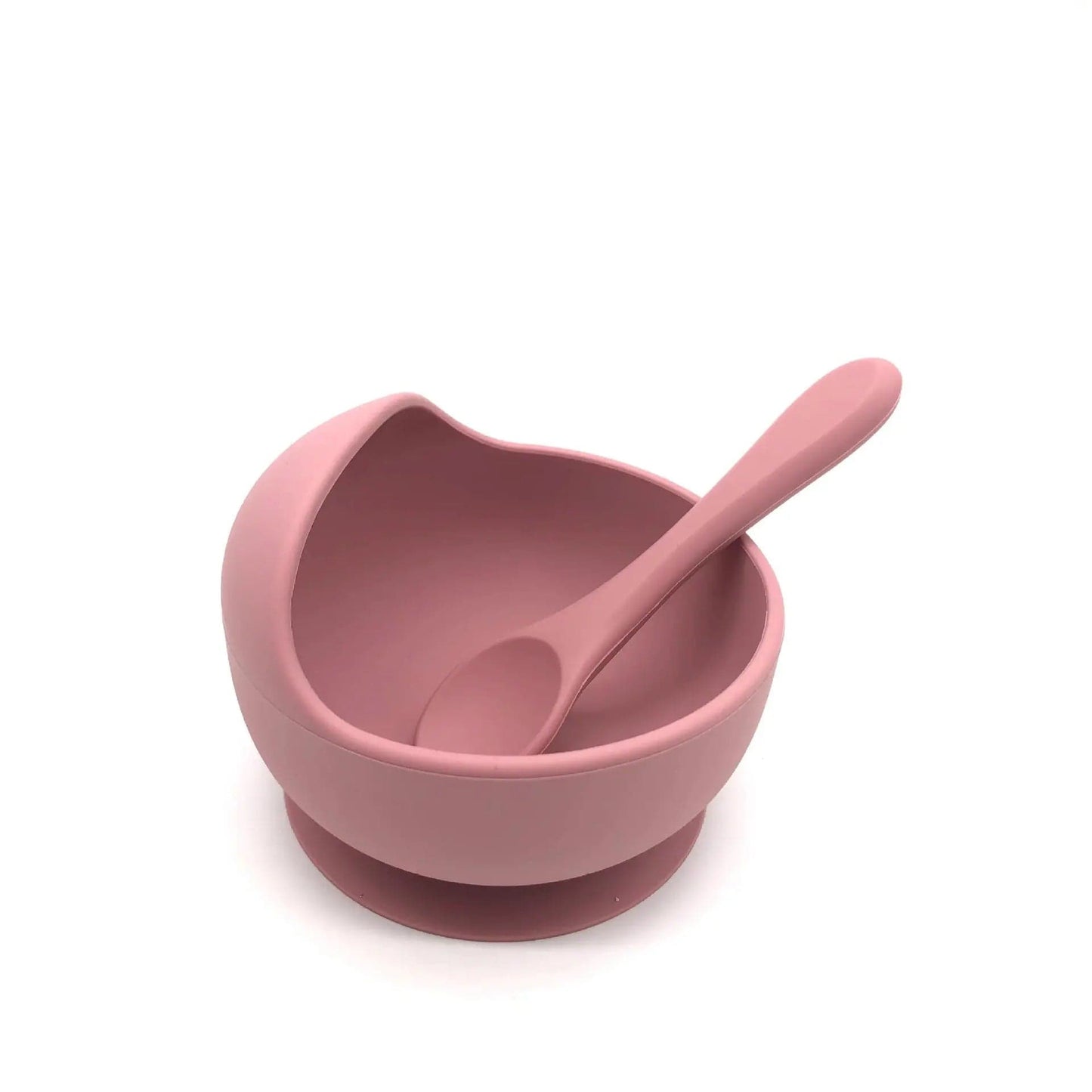 Bol et cuillère en silicone à ventouse