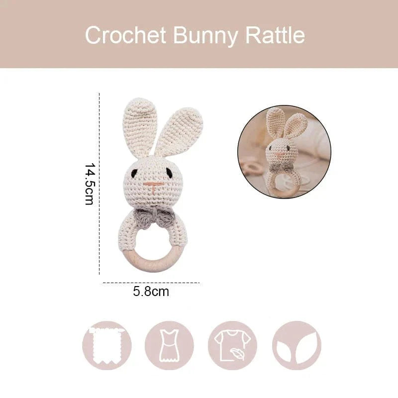 Hochet Crochet anneau Lapin