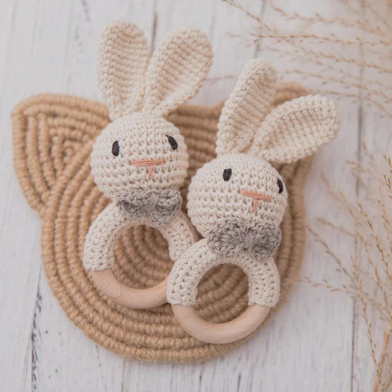 Hochet Crochet anneau Lapin