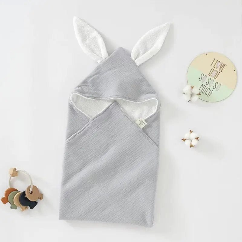 Peignoir en gaze de coton oreilles de lapin