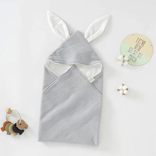 Peignoir en gaze de coton oreilles de lapin